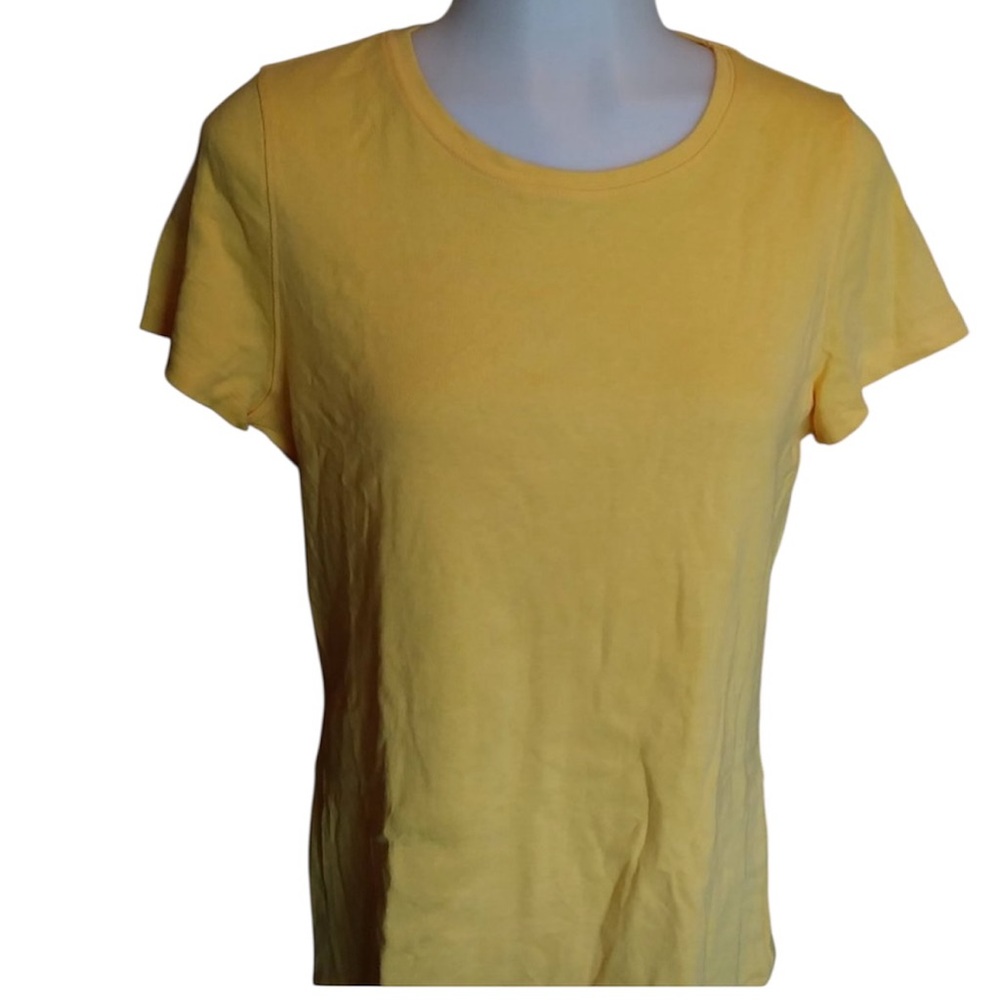 🛑LAST CHANCE🛑ST JOHNS BAY Yellow Crew-neck Tee BUY NOW